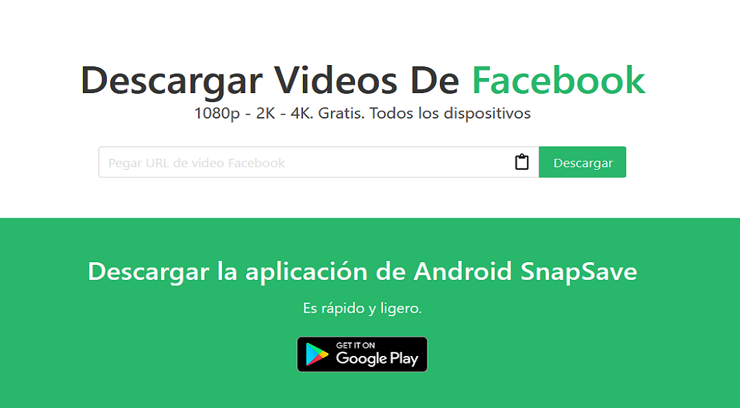 Descargar videos de Facebook HD